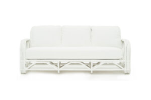 Photograph of Galley Bay Cane 3.5 Seater Lounge White