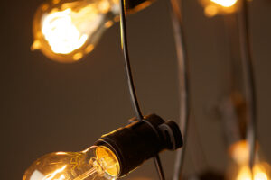 Photograph of Festoon Lights Black 5m (with 1m spacing)