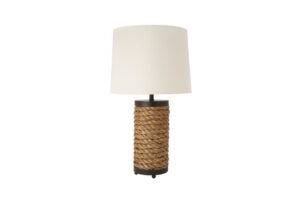 Photograph of Rope Table Lamp with White Shade