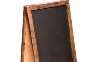 Photograph of Chalkboard Rustic Wood A-frame &#8211; 1mH x 65cmW
