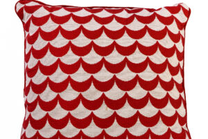 Photograph of Red and White Wave Cushion