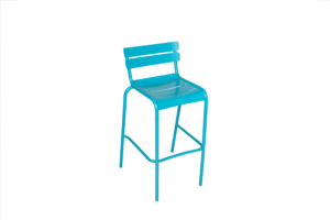 Photograph of Blue High Bar Chair- 43cmL x 51cmW x 105cmH