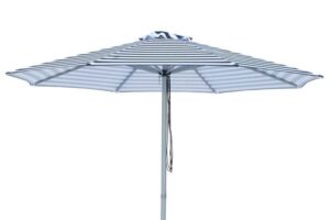 Photograph of Market Umbrella Striped Navy and White- 48mm Pole &#8211; 3m x 3m
