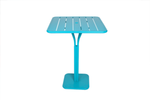 Photograph of Blue High Bar Table- 80cmL x 69cmW  x 107cmH