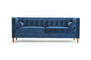 Photograph of Luxe Velvet 3 seater lounge &#8211; Navy &#8211; 2.13mL × 84cmW × 80cmH