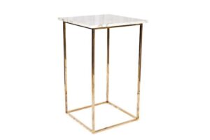 Photograph of Luxe Cocktail Table - Gold Frame with White Marble Top