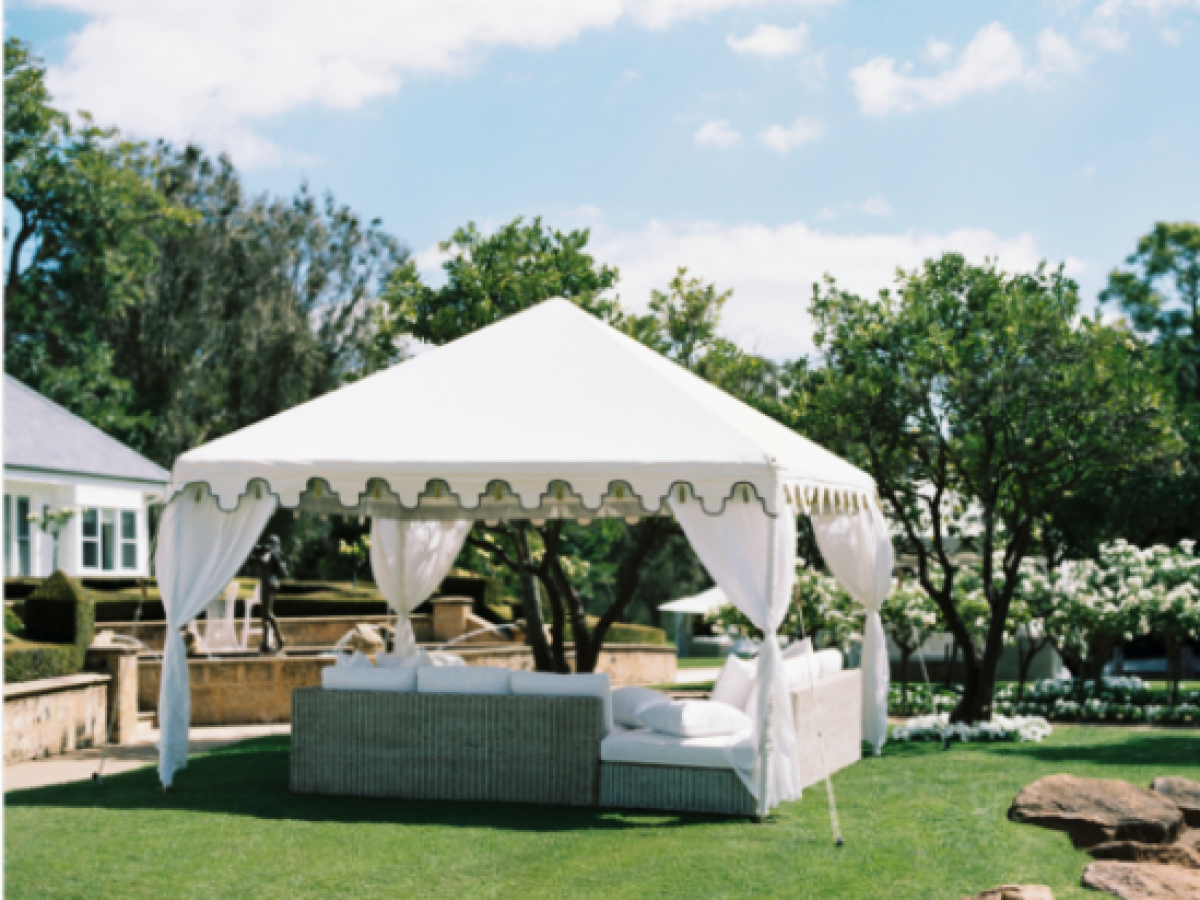 Our Beautiful Raj Canopy with Hamptons Lounges