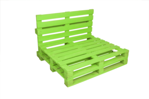 Photograph of Crispy Lettuce Pallet Wooden Seat- 1.13mL x 1.20mW x 80cmH
