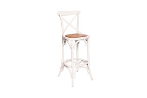 Photograph of Crossback High Bar Stool White