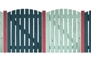 Photograph of Red Picket Fence Post