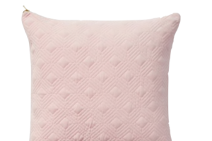 Photograph of Quilted Pink Suede Cushion