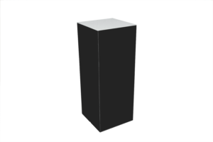 Photograph of Plinth Black Acrylic (white top)