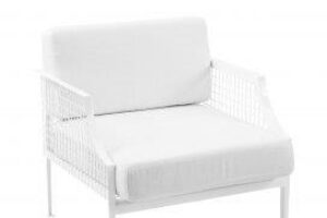 Photograph of White Wire Mesh Single Seater Sofa