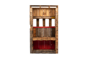 Photograph of Pallet Back Bar Wall with cubby and shelf