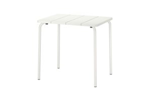 Photograph of White Outdoor Cafe Table &#8211; 58cmW x 74cmL x 71cmH