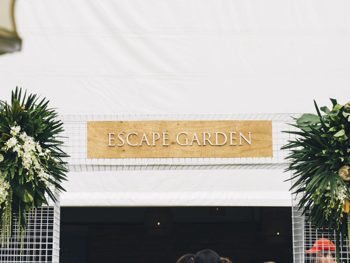 Custom ‘Escape Garden’ Entry Statement and Sign
