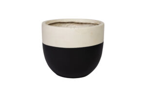 Photograph of Medium Ceramic Black and White Pot