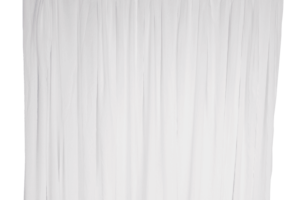 Photograph of Sheer Drape White with Velcro Tabs &#8211;  5mW x 3mL