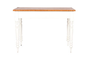 Photograph of White Console Table with Wooden top &#8211; 1.5mL x 50cmW x 75cmH