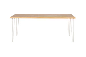 Photograph of Hairpin Dining Table &#8211; Light Wood &#8211; 1.8mL x 70cmW x 75cmH