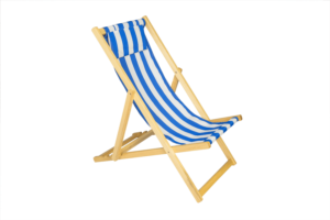 Photograph of Deckchair Blue and White Striped
