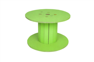 Photograph of Crispy Lettuce Block Colour Pallet Reel Table- 62cmH x 90cmD