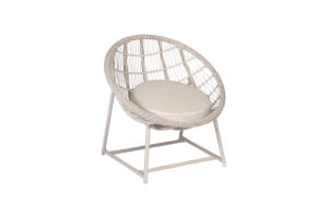 Photograph of White Rattan Scoop Chair