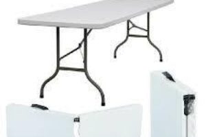 Photograph of Folding Trestle Table White (Small) &#8211; 1.22mL x 61cmW x 75cmH
